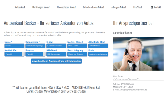 Schnell und einfach Auto verkaufen - Autoankauf Lüdenscheid